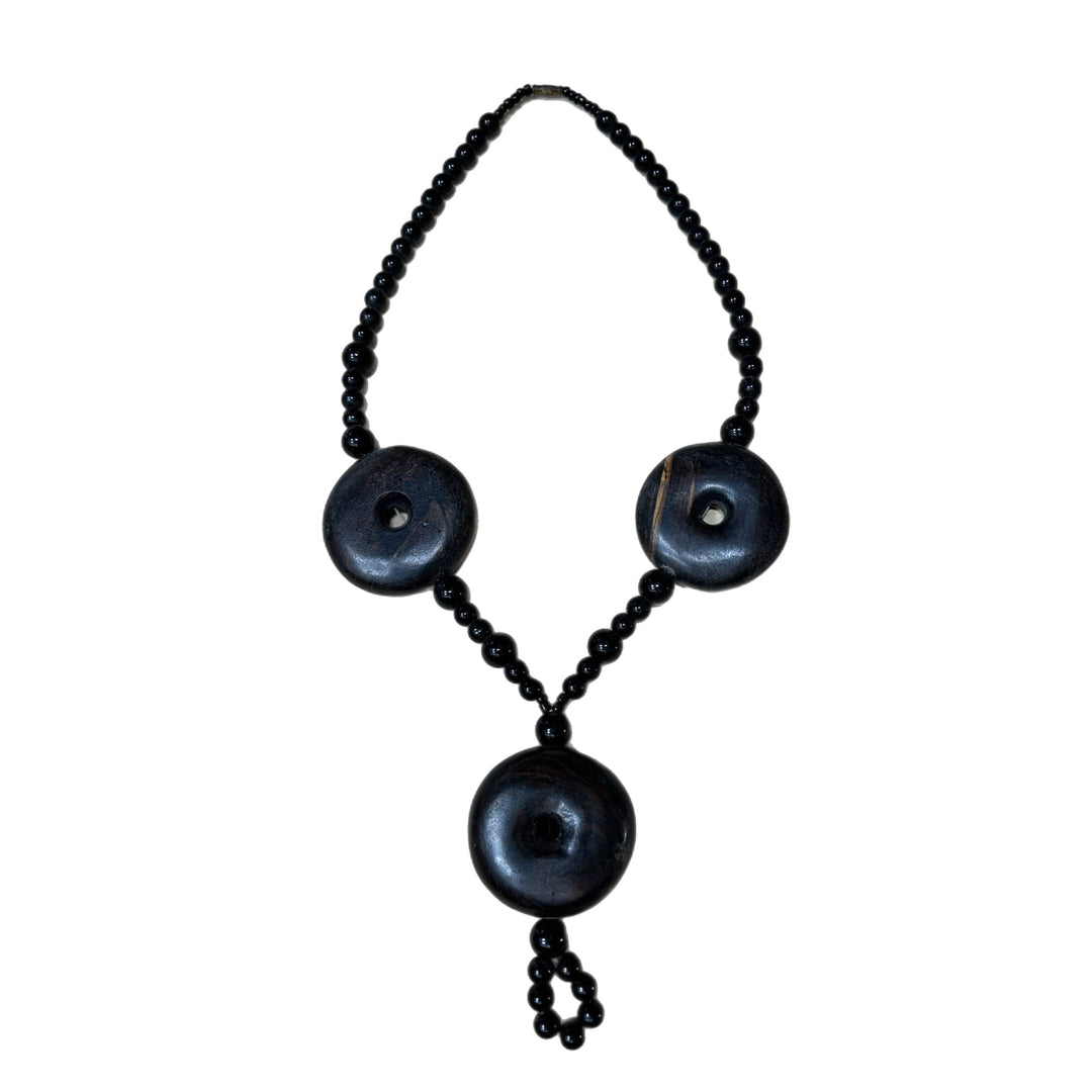 MALIAN CLAY AND GLASS BEAD NECKLACE